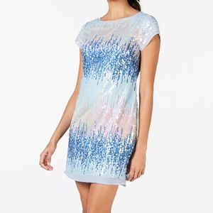 Vince Camuto Multicolored Sequin Sheath Dress Sz8